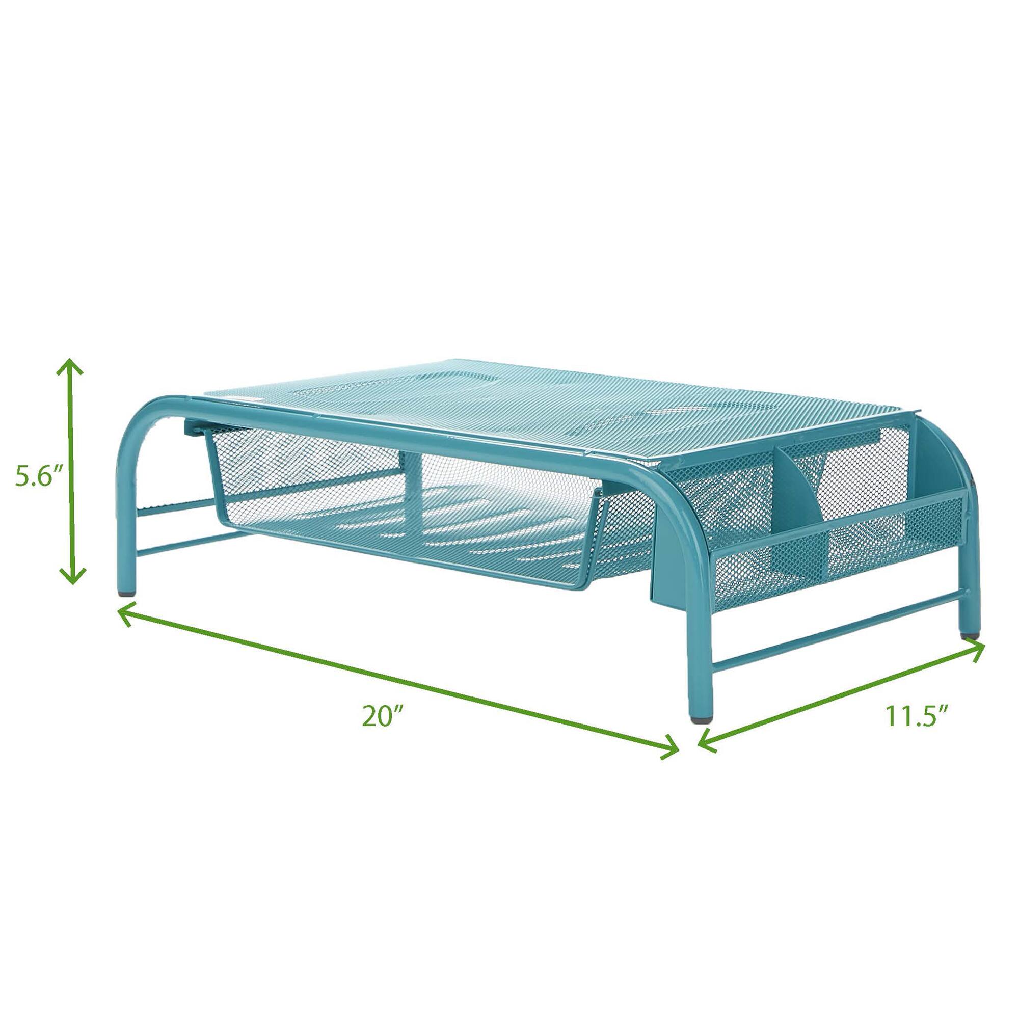 Mind Reader Metal Mesh Monitor Stand & Desk Organizer